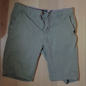 Quicksilver Straight Fit Green Chino Shorts Mens Size 28